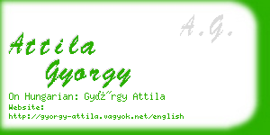attila gyorgy business card